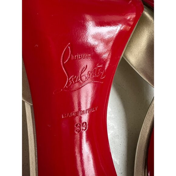 Christian Louboutin Me Dolly Peep Toe Slide Sandal  heels size 39 - Picture 8 of 12